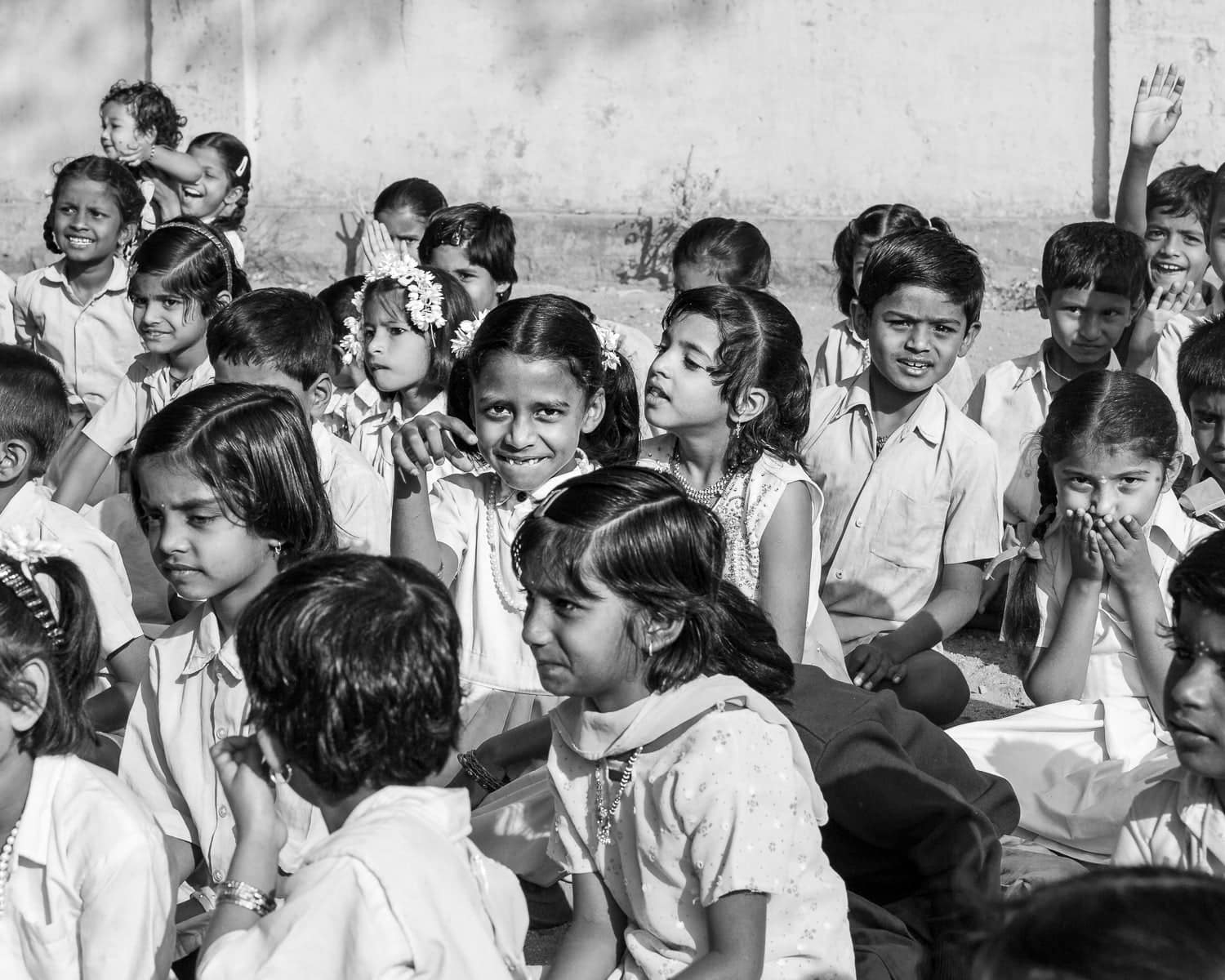 I received consent from school administrators to photograph these children in a schoolyard in India