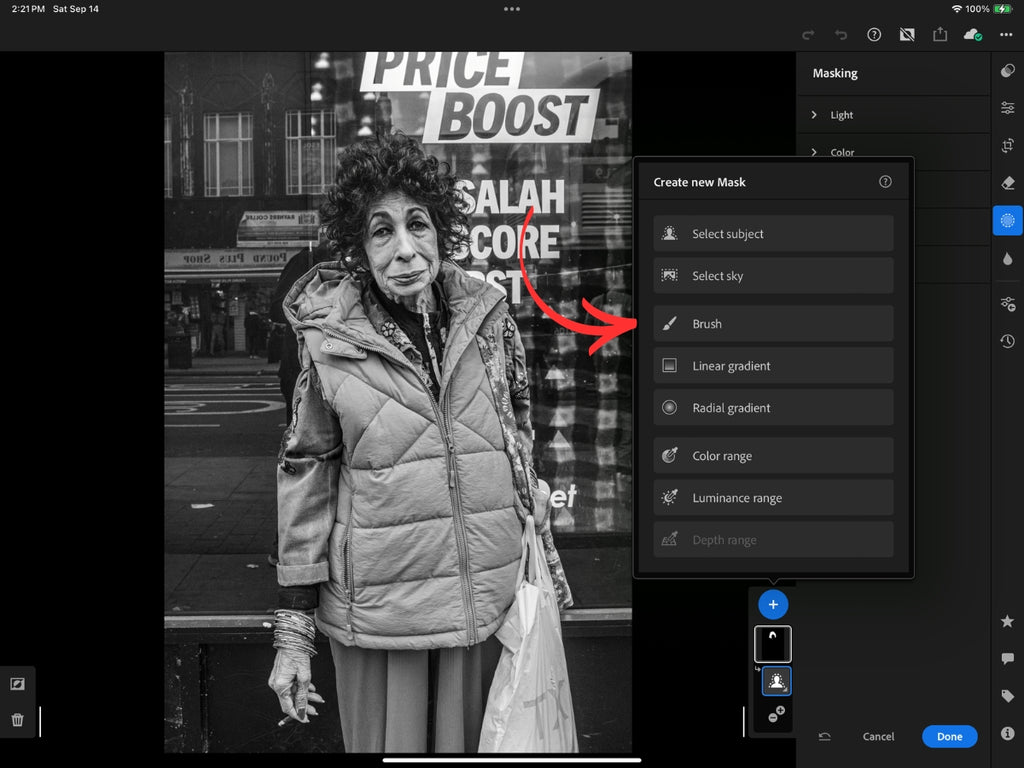 Employing the Selective Edit Brush