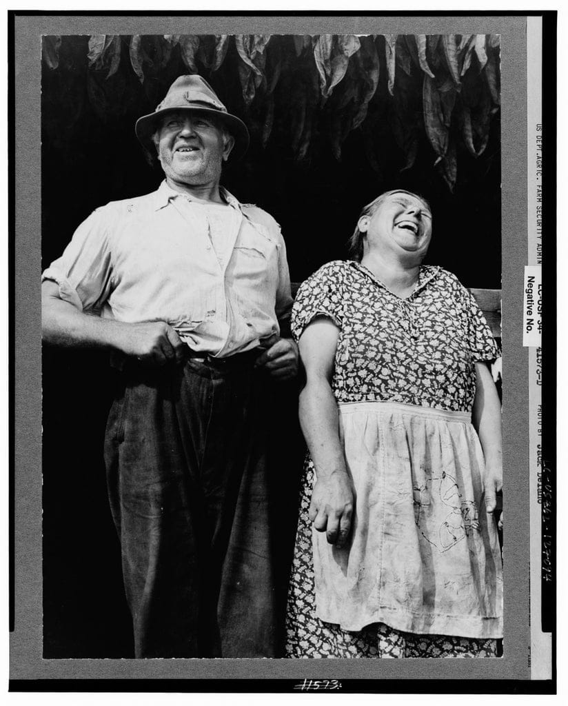 Jack Delano, Mr. and Mrs. Andrew Lyman, Windsor Locks, Connecticut (1940); photograph by Walker Evans