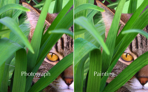 At the project's completion, the painting looks just like the photo, especially at this small size.
