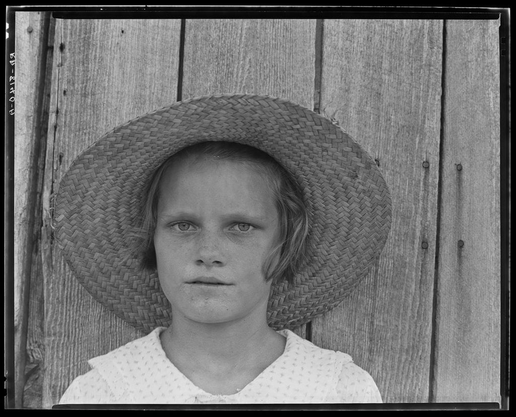 Walker Evans, Lucille Burroughs, Hale County, Alabama (1936); photograph by Walker Evans
