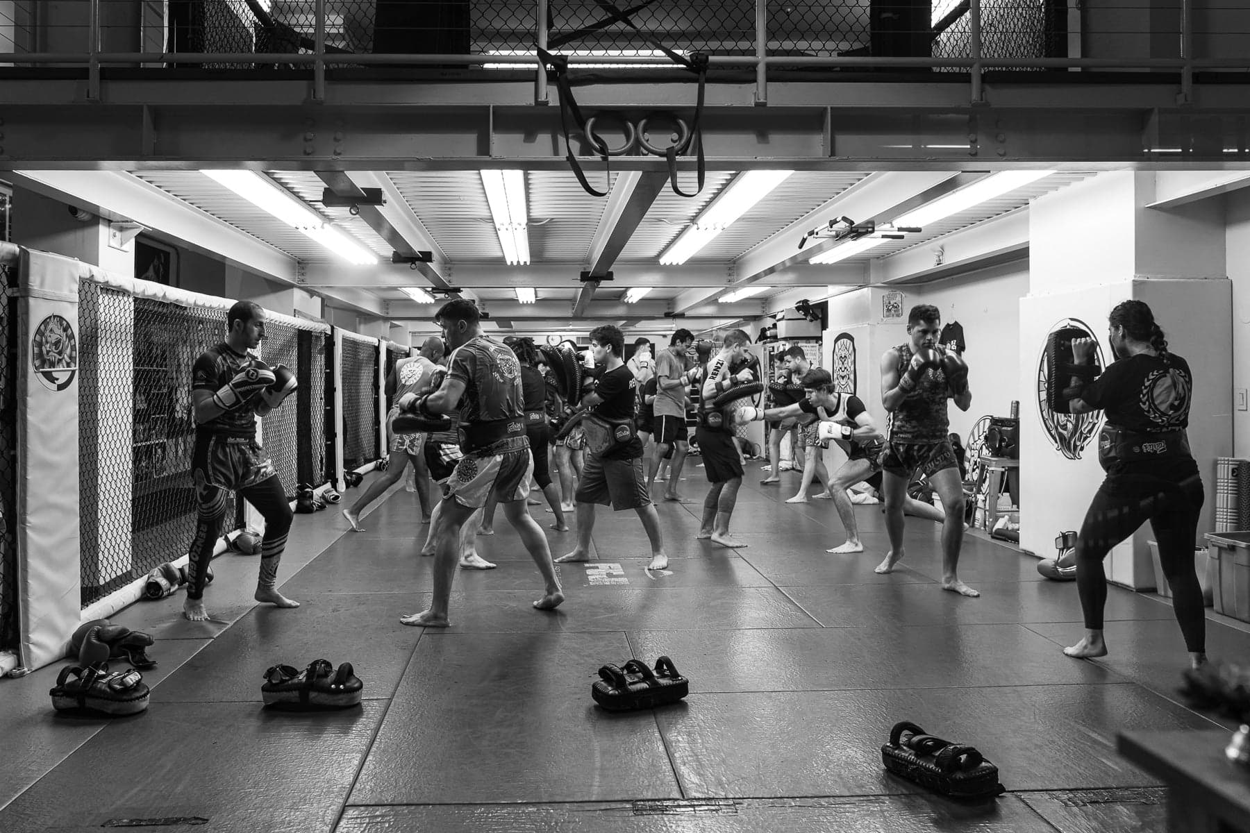 This New York fight club was completely open to full view from the street.