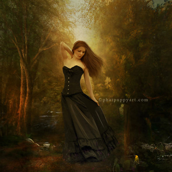 Walk With Thee, by Phatpuppy. Stock image of girl comes from Liam-Stock. Click on the image to go see the original stock photo. 