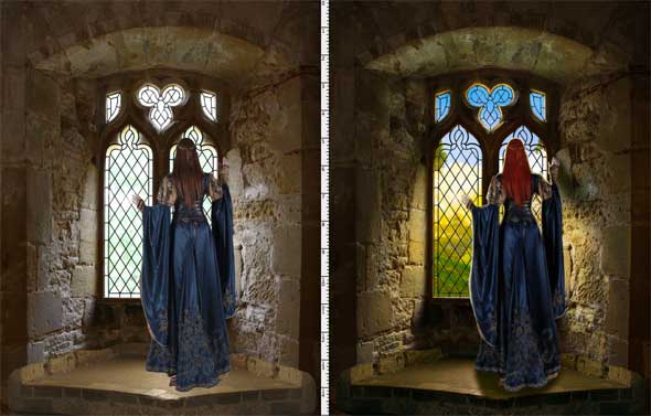 This week, we'll see how to take last week's image (left) and turn it into the image on the right. 