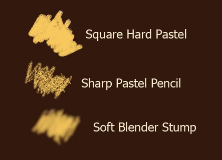 Use these three brushes for the pastel stage.