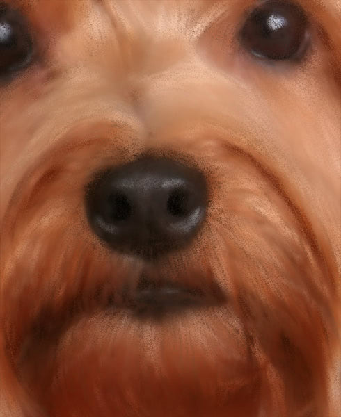 Step Four close-up, showing some detail work beginning on top of the Square Pastel on top of the Digital Airbrush.