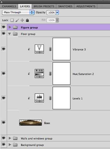 Here is the Floor group, opened up. 