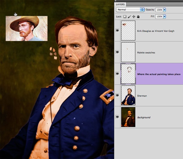 Vincent Van Gogh and General Sherman. What a team.