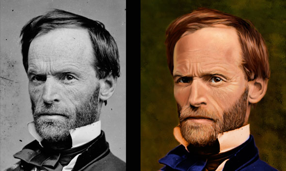 Learn how to take a black and white photo and turn it into a full-color painting. 