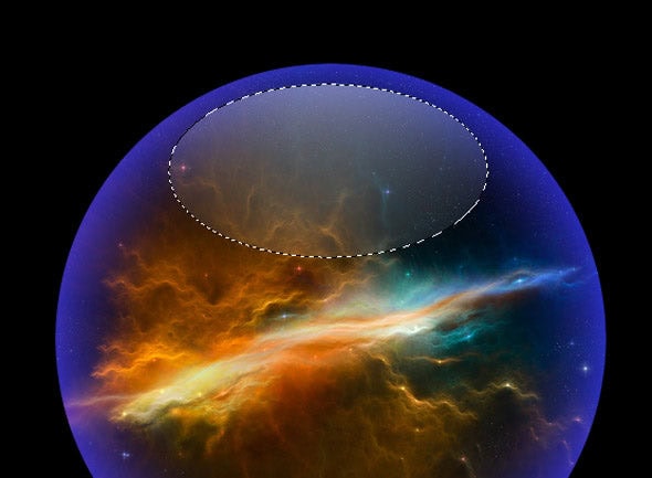 ic:The upper reflection is created with a gradient.