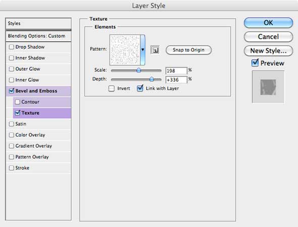 These are the settings I used in the Texture options.