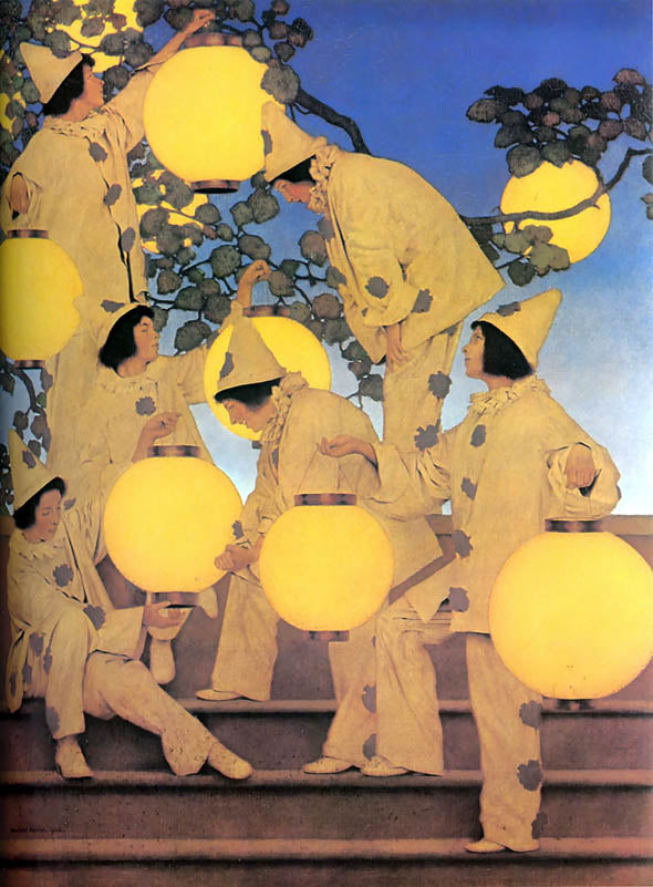 The Lantern Bearers, by Maxfield Parrish. Oil on canvas.