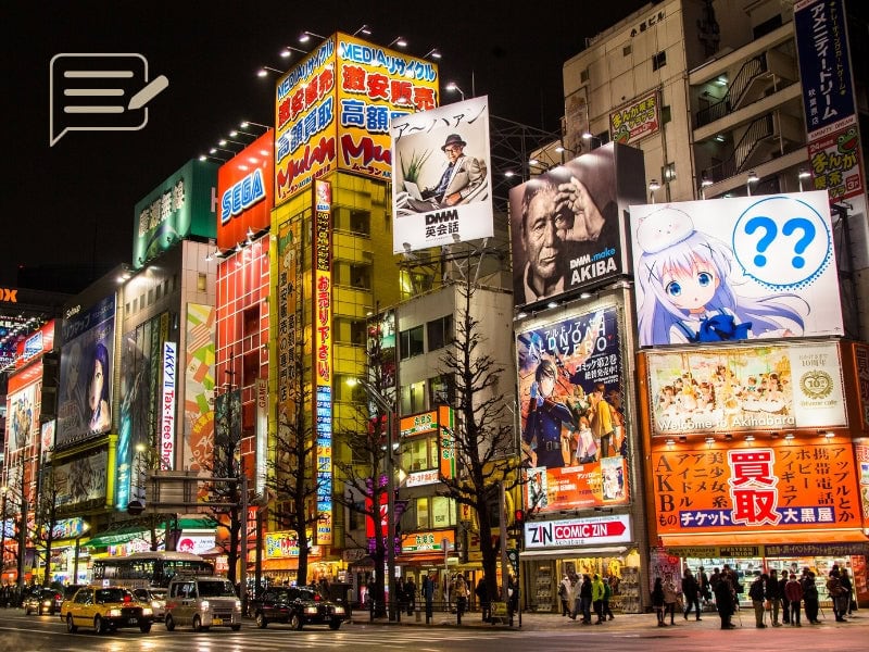 The vibrant energy of Akihabara’s nightlife in Tokyo, filled with colorful signs, anime culture, and the electric pulse of the city.