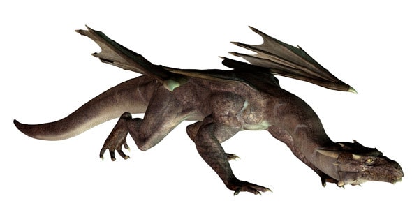 Cool dragon-- but he's way too big! From JLStock.